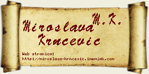 Miroslava Krnčević vizit kartica